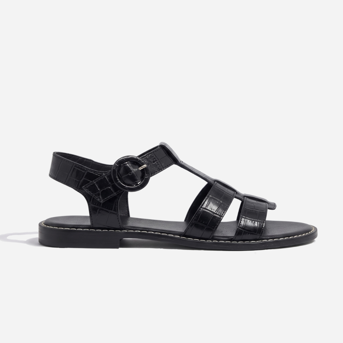 Sandália Loop Croco Black
