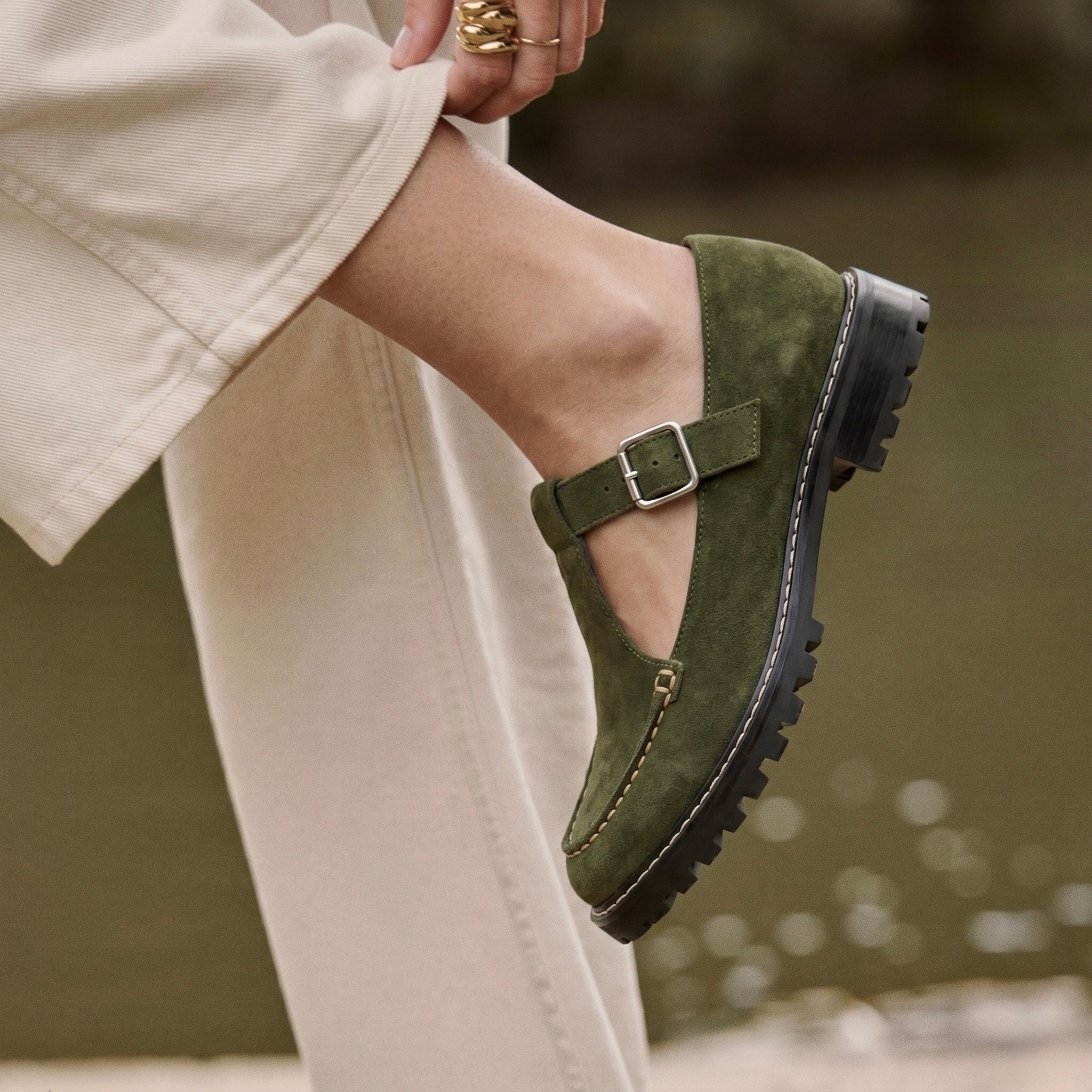 Sapato Mary Jane Olive