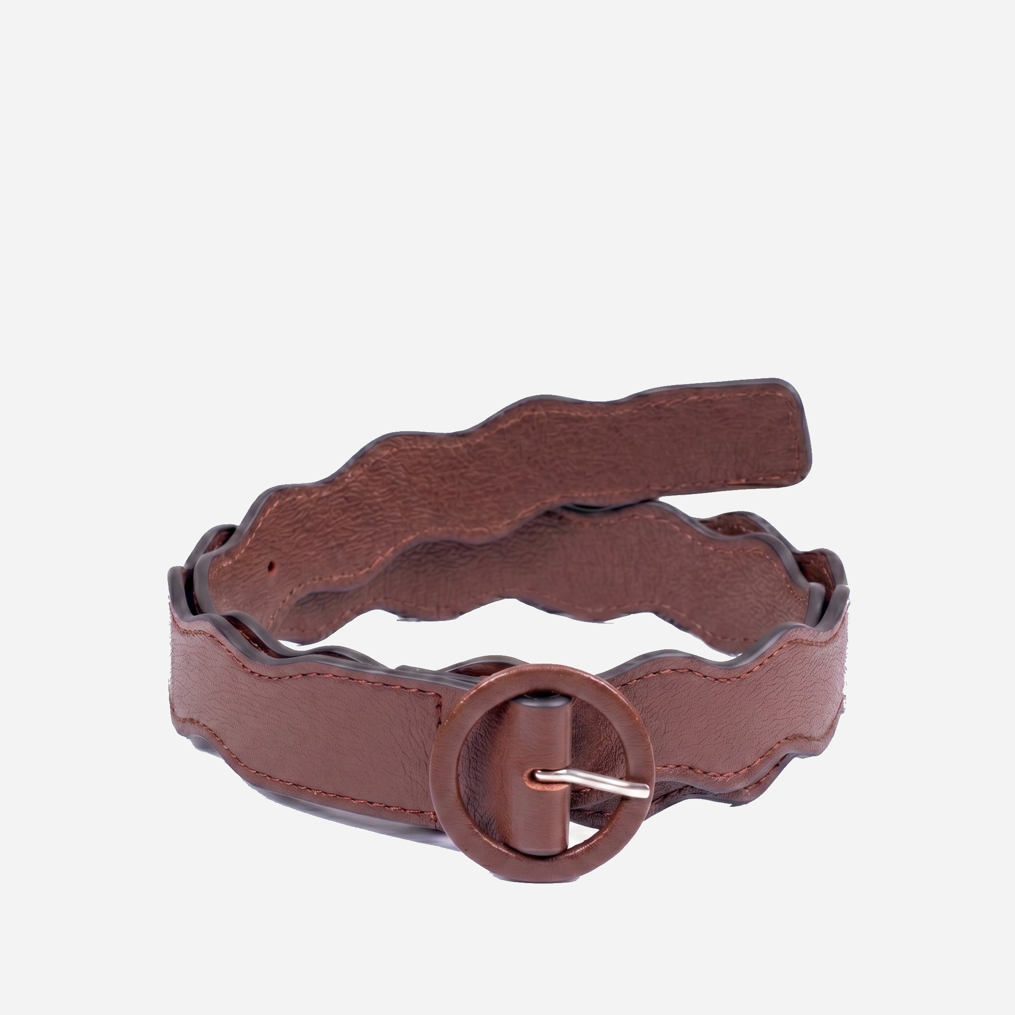 Cinto de Couro Wavy Coffee