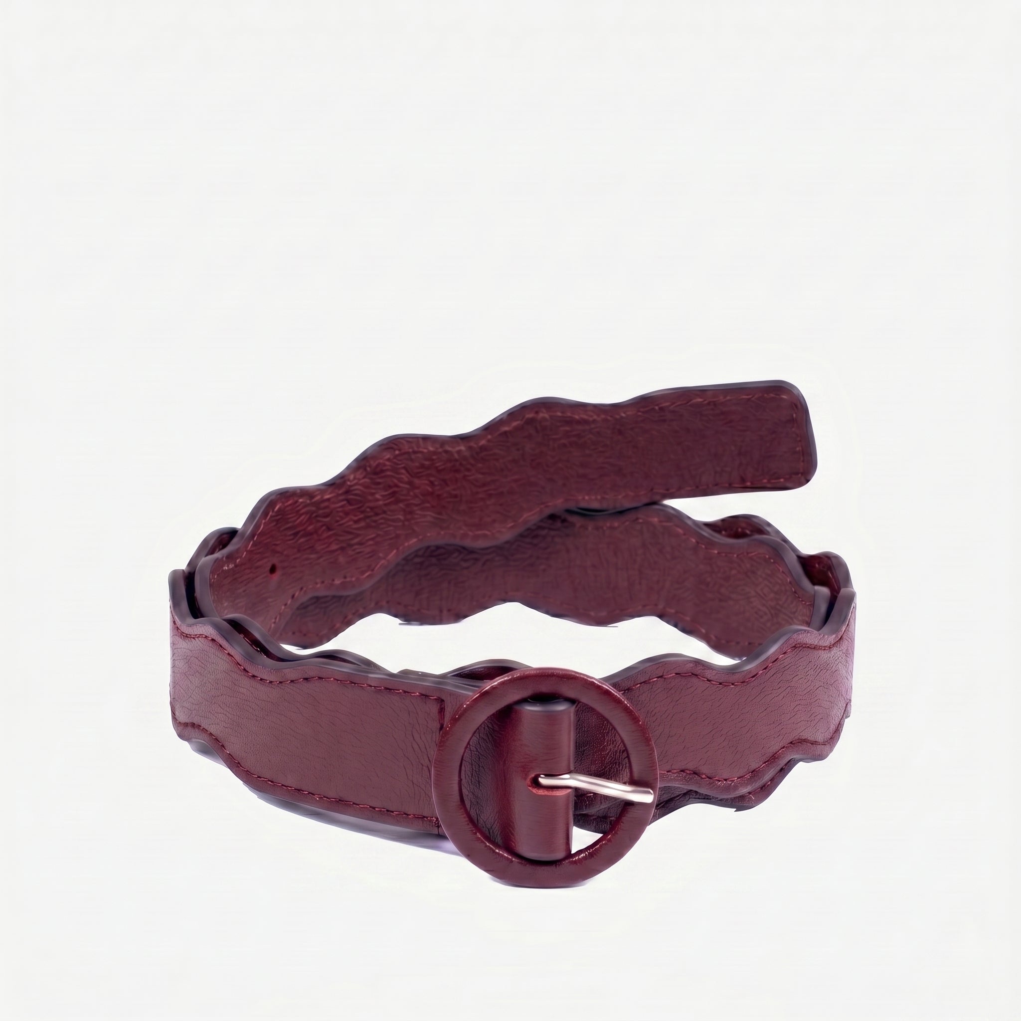 Cinto de Couro Wavy Wine