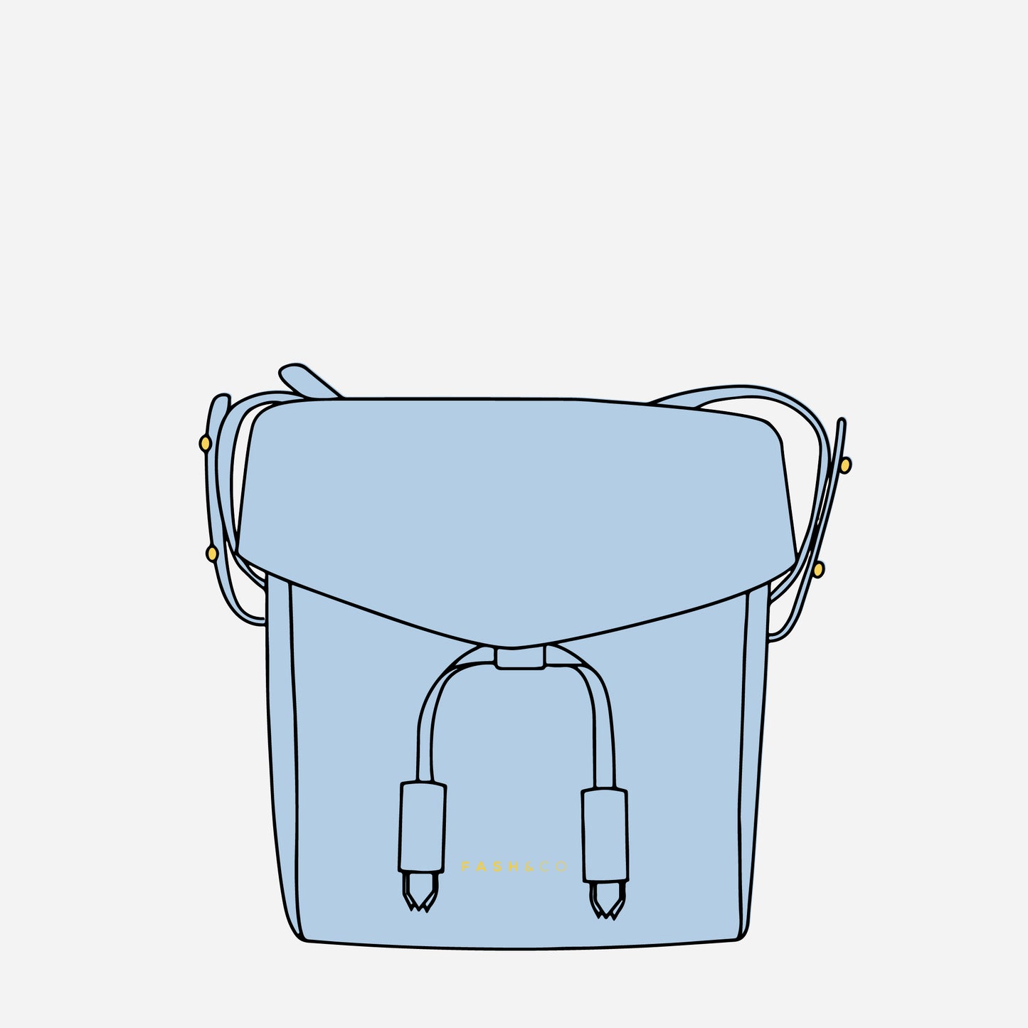 Bolsa Mini de Couro Cosmopolitan Azul Celeste