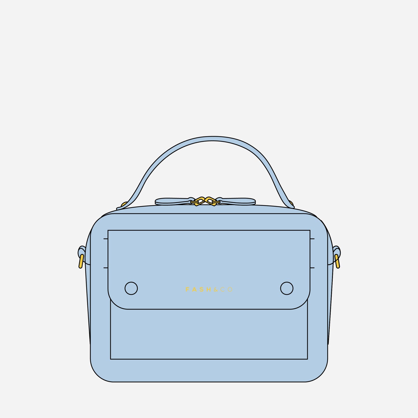 Bolsa de Couro New York Azul Celeste