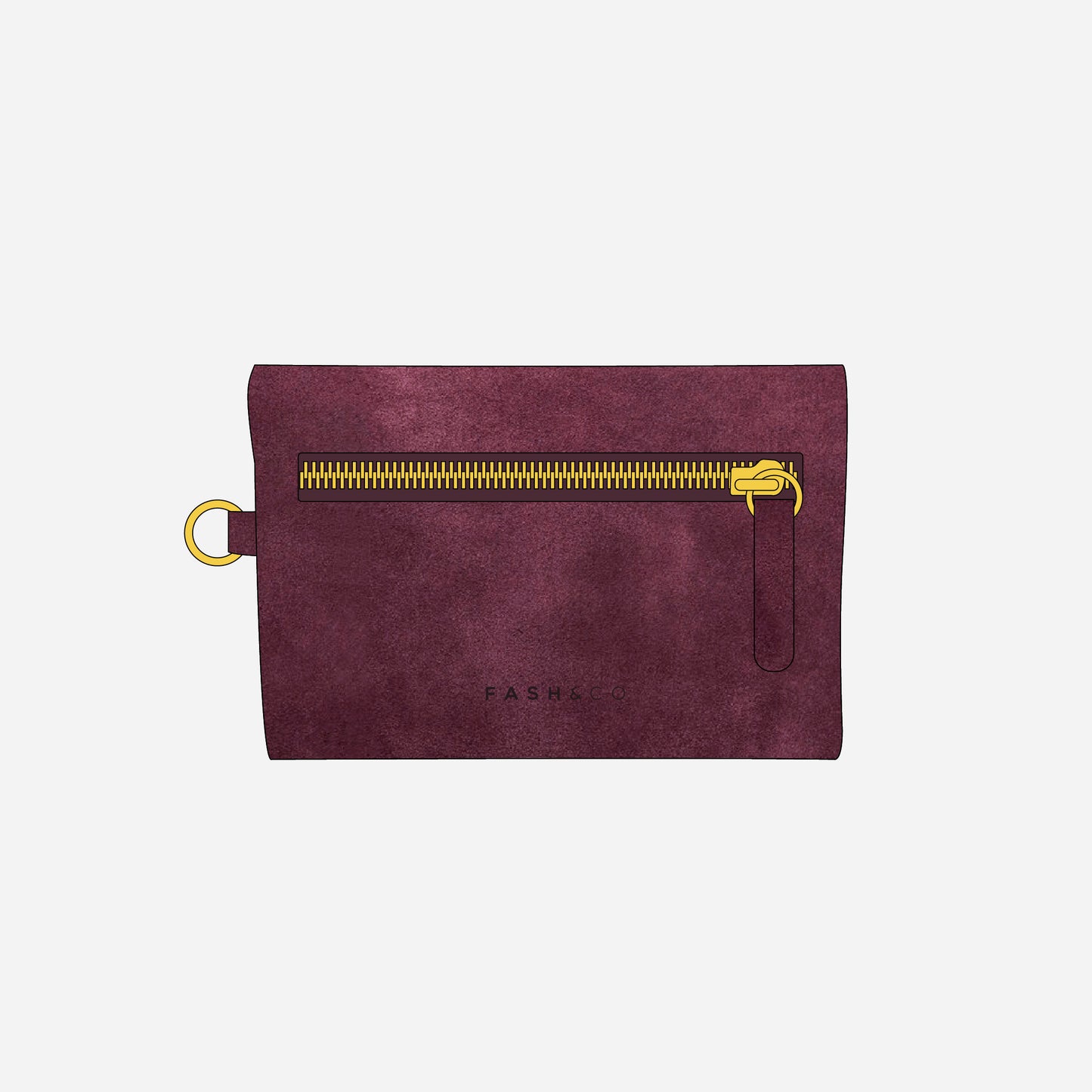 Carteira de Camurça Luck Vinho com Azul