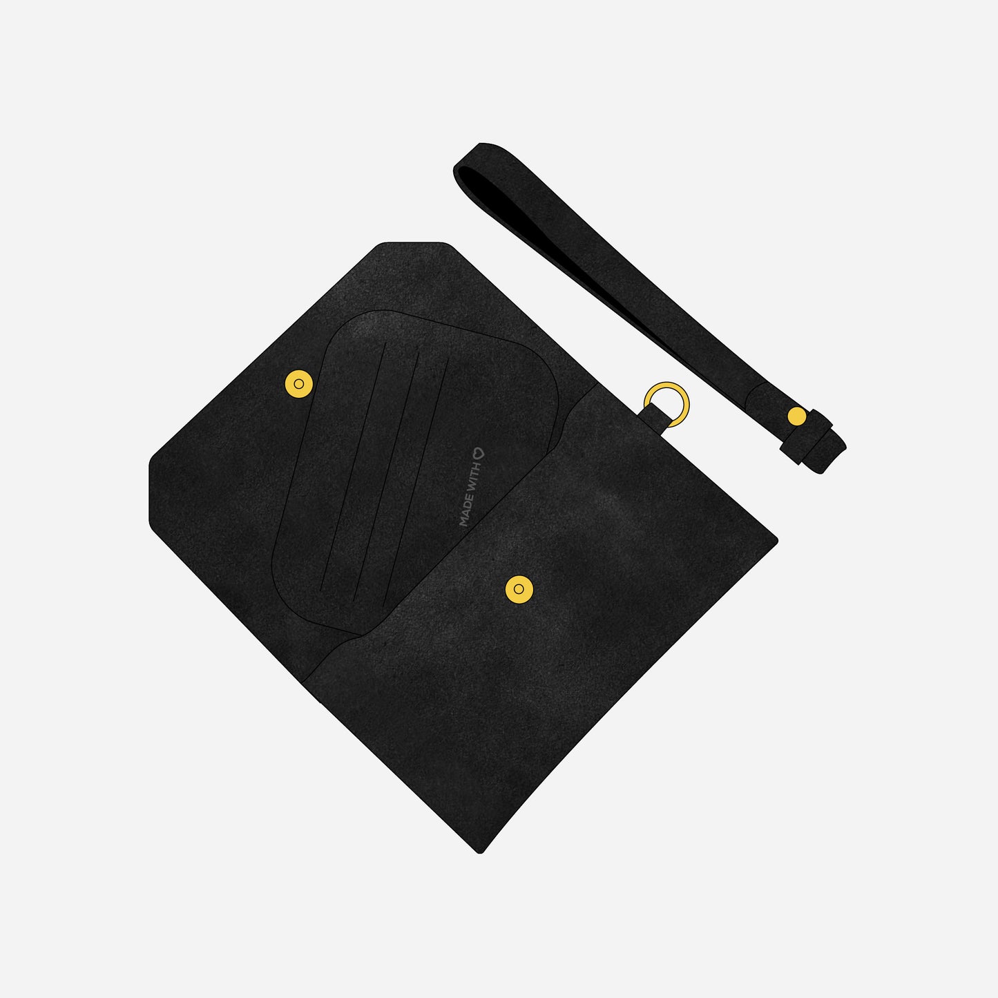 Carteira de Camurça Luck Black