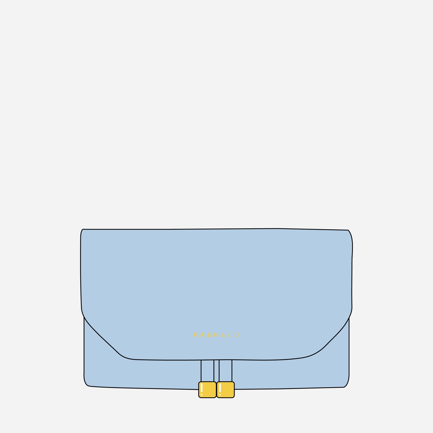 Carteira Pochete de Couro Hit Azul Celeste