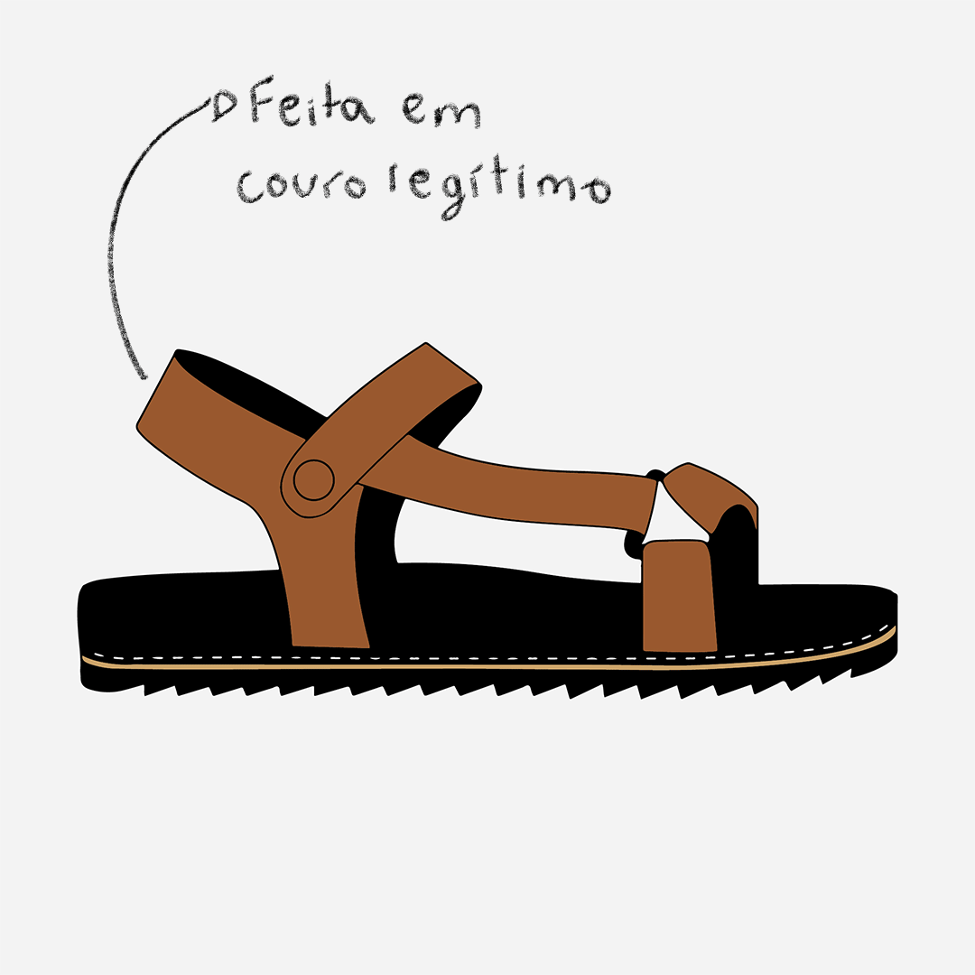 Sandália Papete Chilly Caramel